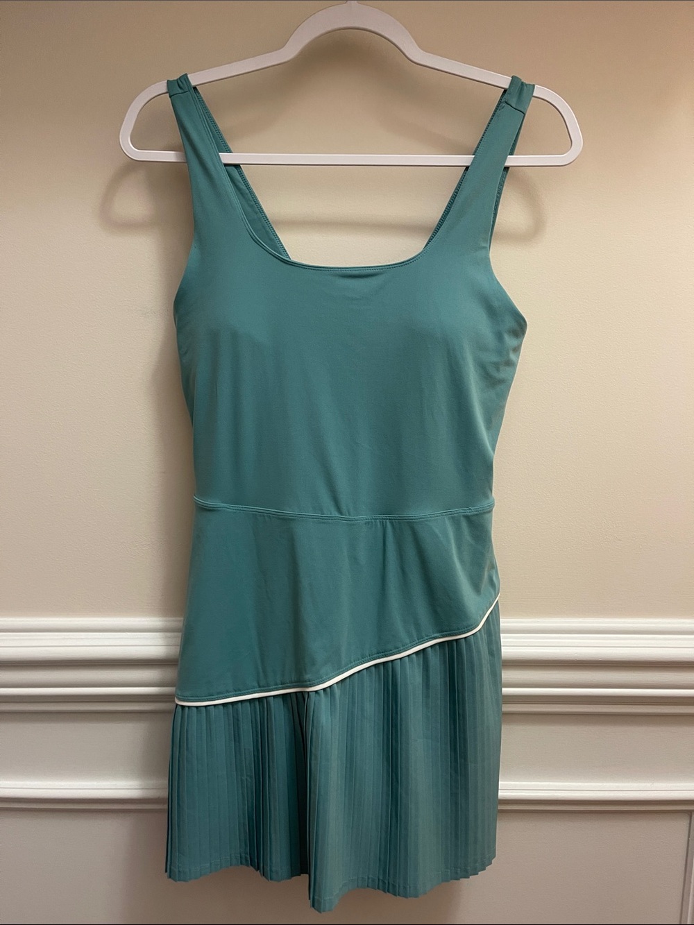 JoyLab Light Teal Active Dress with Scoop Neckline